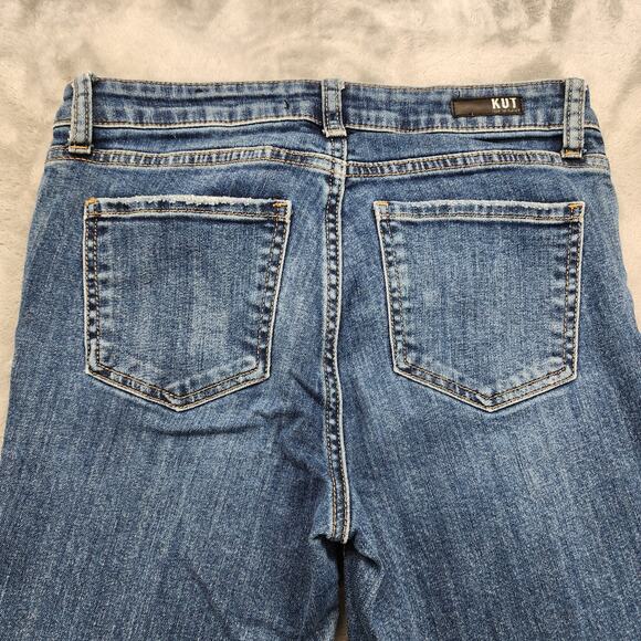 Kut Jeans Womens 2 Blue Catherine Fab Ab Boyfriend Ankle High Rise Stretch Denim - Picture 5 of 16